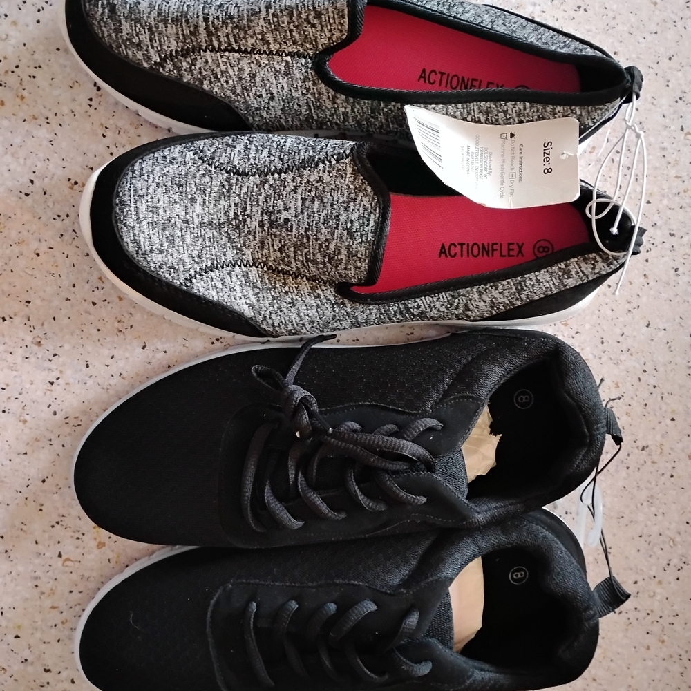 3x Show Bundle ActionFlex Black and Gray Sneakers